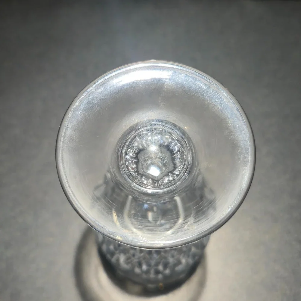 Vintage Crystal Cordial Glass 5' Vertical & Diamond Cut Stemware Replacement‎